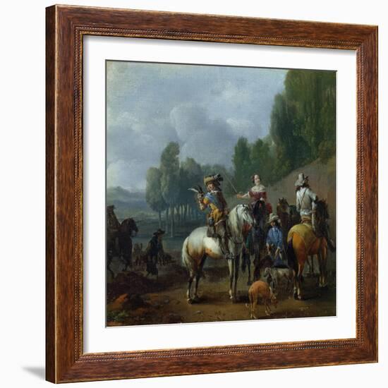 A Hawking Party-Philips Wouwermans Or Wouwerman-Framed Giclee Print