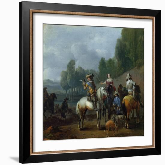 A Hawking Party-Philips Wouwermans Or Wouwerman-Framed Giclee Print