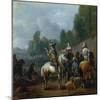 A Hawking Party-Philips Wouwermans Or Wouwerman-Mounted Giclee Print