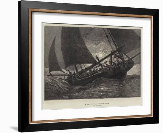 A Hazy Night, Yarmouth Roads-George Henry Andrews-Framed Giclee Print