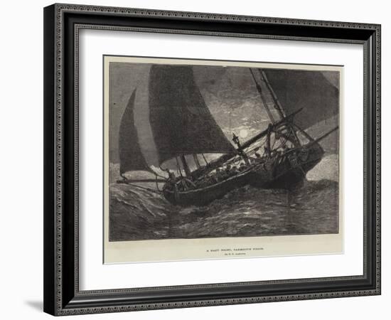 A Hazy Night, Yarmouth Roads-George Henry Andrews-Framed Giclee Print