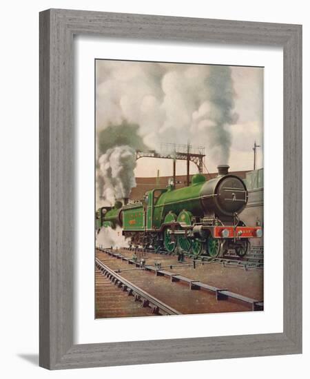 'A Heavy Express Train Leaving King's Cross, L.N.E.B.', 1926-Unknown-Framed Giclee Print