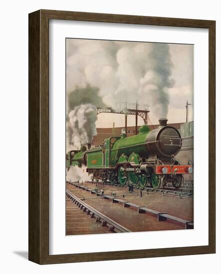 'A Heavy Express Train Leaving King's Cross, L.N.E.B.', 1926-Unknown-Framed Giclee Print