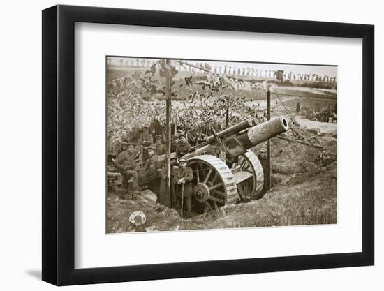 A heavy howitzer, Somme campaign, France, World War I, 1916-Unknown-Framed Photographic Print