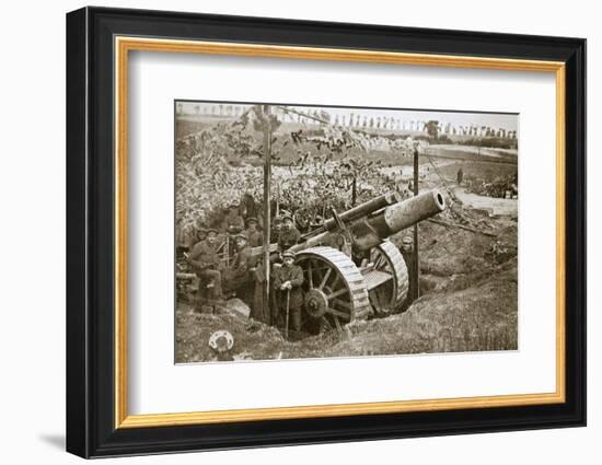 A heavy howitzer, Somme campaign, France, World War I, 1916-Unknown-Framed Photographic Print