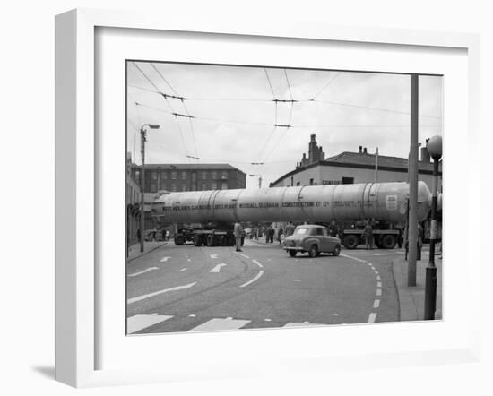 A Heavy Load Stops the Manchester Traffic, 1962-Michael Walters-Framed Photographic Print