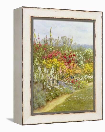 A Herbaceous Border-Helen Allingham-Framed Premier Image Canvas