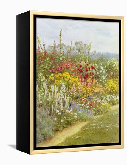 A Herbaceous Border-Helen Allingham-Framed Premier Image Canvas