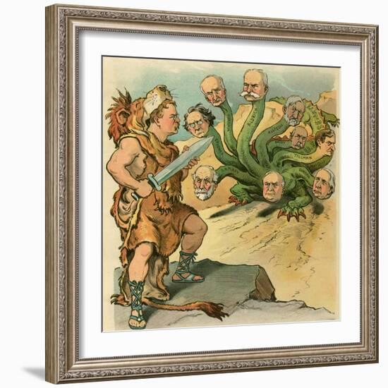 A Herculean Task-JS Pughe-Framed Art Print