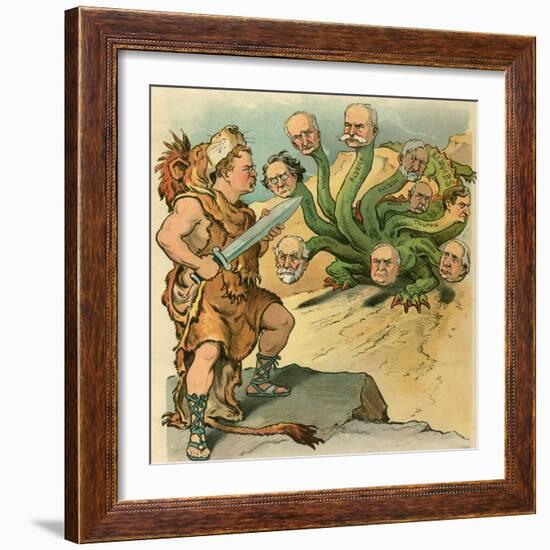 A Herculean Task-JS Pughe-Framed Art Print