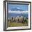 A Herd of Elephants with Mount Kilimanjaro in the Background-Nigel Pavitt-Framed Photographic Print