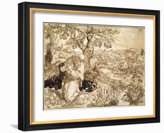 A Hermit, 1585-1586-Martin de Vos-Framed Giclee Print