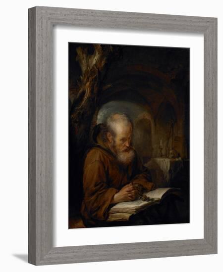 A Hermit Praying, 1670-Gerrit Dou-Framed Giclee Print