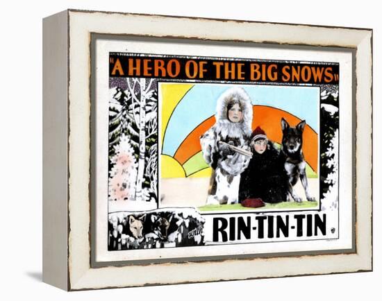 A Hero of the Big Snows, from Left, Alice Calhoun, Mary Jane Milliken, Rin Tin Tin, 1926-null-Framed Stretched Canvas