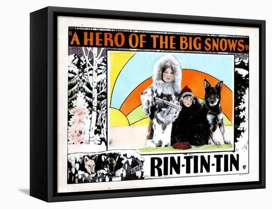 A Hero of the Big Snows, from Left, Alice Calhoun, Mary Jane Milliken, Rin Tin Tin, 1926-null-Framed Stretched Canvas