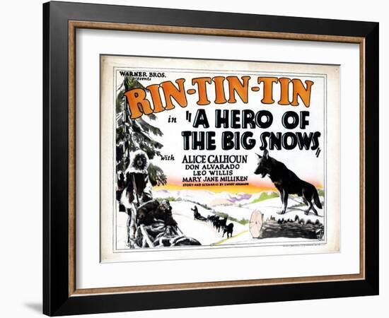 A Hero of the Big Snows, Rin Tin Tin, 1926-null-Framed Art Print