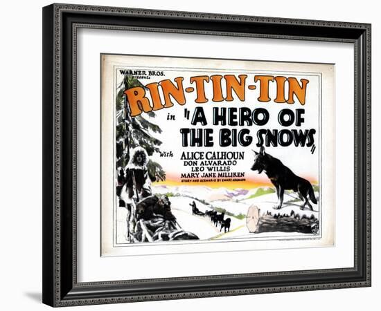 A Hero of the Big Snows, Rin Tin Tin, 1926-null-Framed Art Print