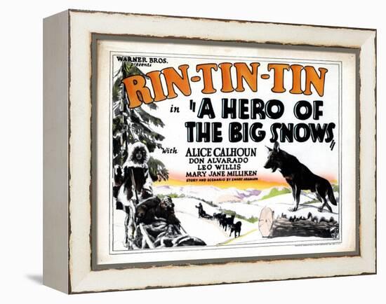 A Hero of the Big Snows, Rin Tin Tin, 1926-null-Framed Stretched Canvas