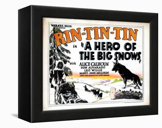 A Hero of the Big Snows, Rin Tin Tin, 1926-null-Framed Stretched Canvas