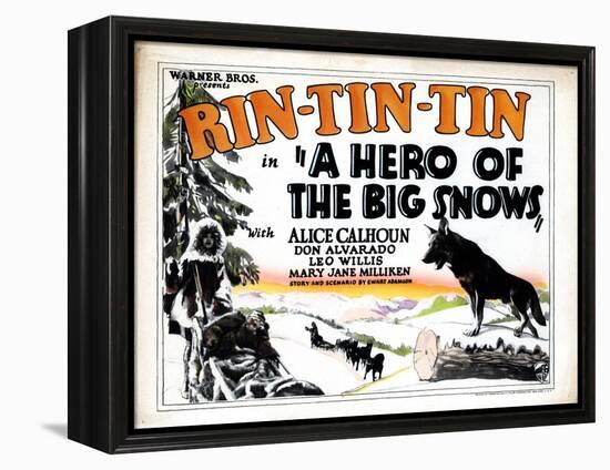 A Hero of the Big Snows, Rin Tin Tin, 1926-null-Framed Stretched Canvas