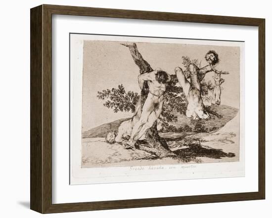 A heroic feat! With the dead!-Francisco Jose de Goya y Lucientes-Framed Giclee Print