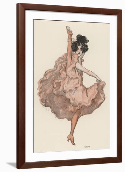 A High Kicking Dancer-Ferdinand Von Reznicek-Framed Art Print