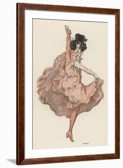 A High Kicking Dancer-Ferdinand Von Reznicek-Framed Art Print