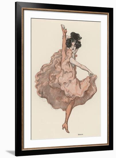 A High Kicking Dancer-Ferdinand Von Reznicek-Framed Art Print