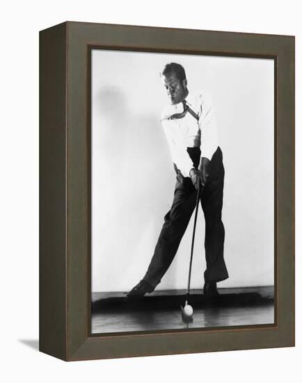 A High-Speed Photograph of Bobby Jones Making an Iron Shot, 1938-null-Framed Stretched Canvas