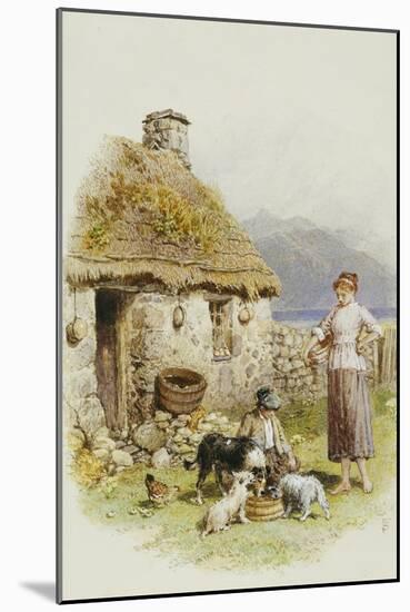 A Highland Cottage-Myles Birket Foster-Mounted Giclee Print