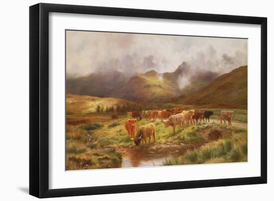 A Highland Drove at Strathfillan, Perthshire-Louis Bosworth Hurt-Framed Giclee Print