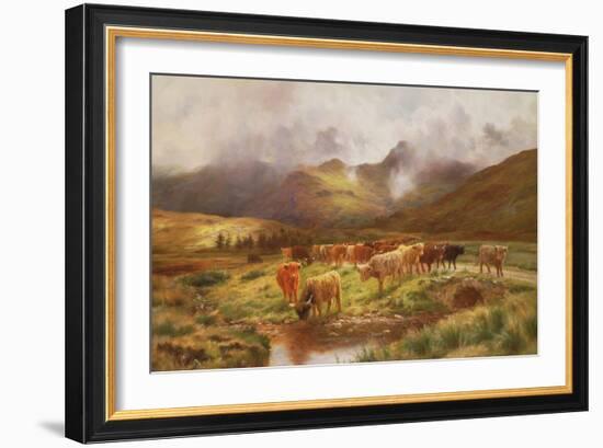 A Highland Drove at Strathfillan, Perthshire-Louis Bosworth Hurt-Framed Giclee Print
