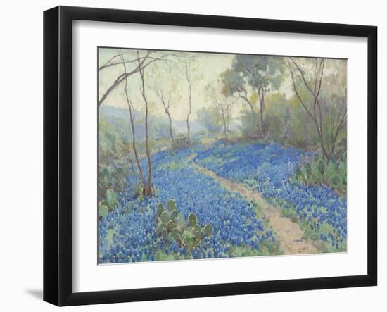 A Hillside of Bluebonnets - Early Morning, Near San Antonio Texas-null-Framed Giclee Print