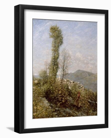 A Hillside Village in Provence, c.1910-14-Henry Herbert La Thangue-Framed Giclee Print
