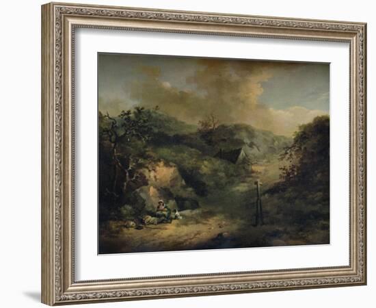 A Hillside with Tramps reposing, c1793-George Morland-Framed Giclee Print