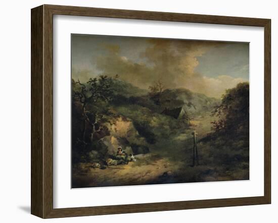 A Hillside with Tramps reposing, c1793-George Morland-Framed Giclee Print