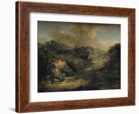 A Hillside with Tramps reposing, c1793-George Morland-Framed Giclee Print