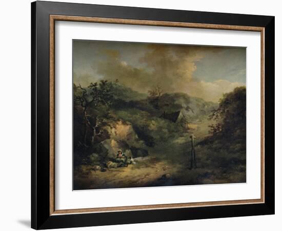 A Hillside with Tramps reposing, c1793-George Morland-Framed Giclee Print