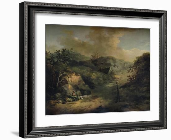 A Hillside with Tramps reposing, c1793-George Morland-Framed Giclee Print