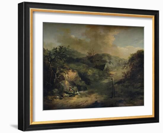 A Hillside with Tramps reposing, c1793-George Morland-Framed Giclee Print