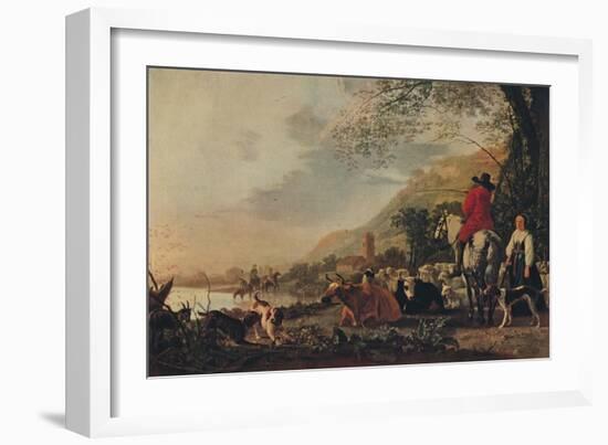 'A Hilly Landscape with Figures', c1655-Aelbert Cuyp-Framed Giclee Print