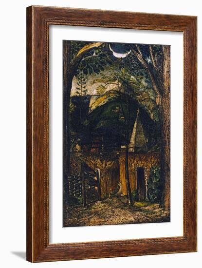 A Hilly Scene-Samuel Palmer-Framed Giclee Print