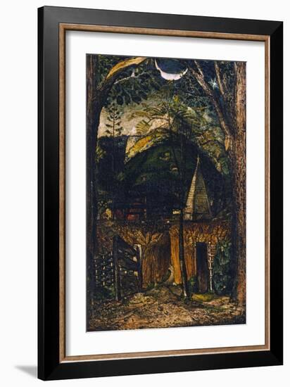 A Hilly Scene-Samuel Palmer-Framed Giclee Print