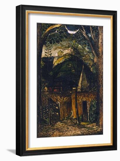 A Hilly Scene-Samuel Palmer-Framed Giclee Print