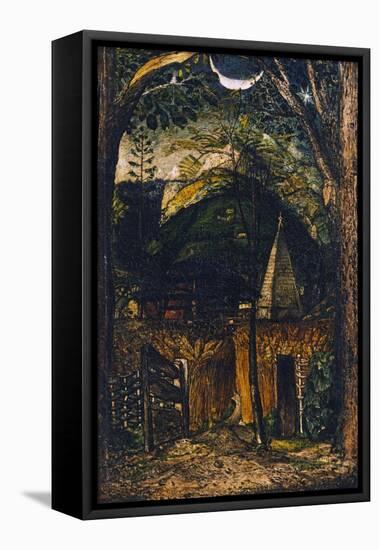 A Hilly Scene-Samuel Palmer-Framed Premier Image Canvas