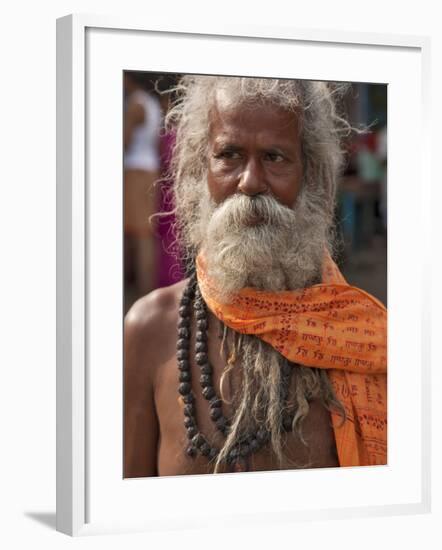 A Hindu Holy Man, or Sadhu, Near Manikula on the Outskirts of Kolkata-Nigel Pavitt-Framed Photographic Print