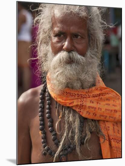 A Hindu Holy Man, or Sadhu, Near Manikula on the Outskirts of Kolkata-Nigel Pavitt-Mounted Photographic Print