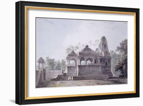 A Hindu Temple in the Fort of Rohtas, Bihar-Thomas & William Daniell-Framed Giclee Print