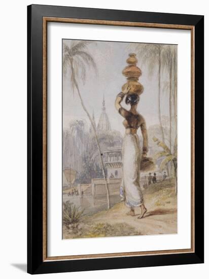 A Hindu Woman Carrying a Waterpot-William Daniell-Framed Giclee Print