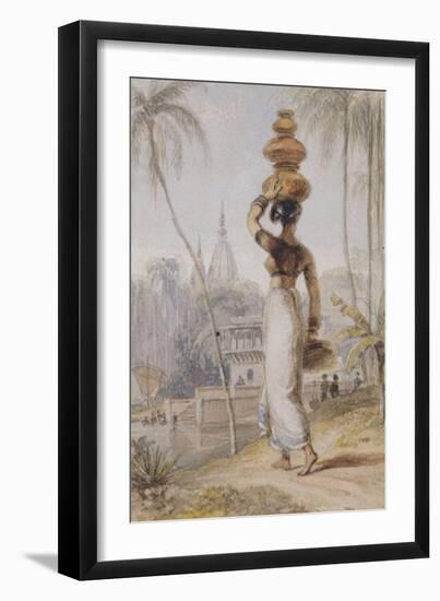 A Hindu Woman Carrying a Waterpot-William Daniell-Framed Giclee Print